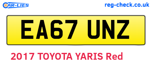 EA67UNZ are the vehicle registration plates.