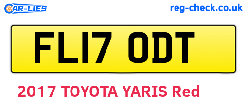 FL17ODT are the vehicle registration plates.