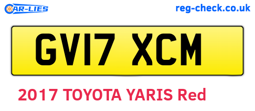 GV17XCM are the vehicle registration plates.