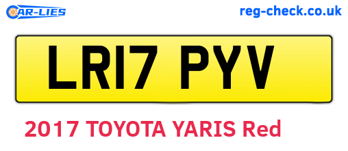 LR17PYV are the vehicle registration plates.