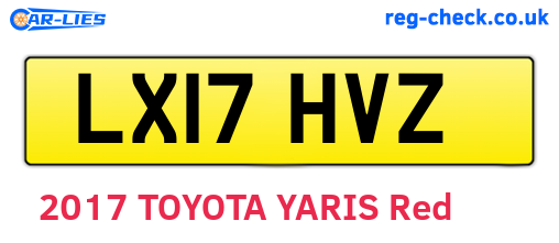 LX17HVZ are the vehicle registration plates.