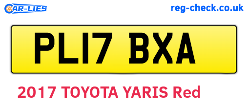PL17BXA are the vehicle registration plates.