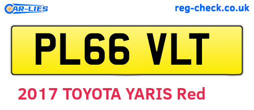 PL66VLT are the vehicle registration plates.