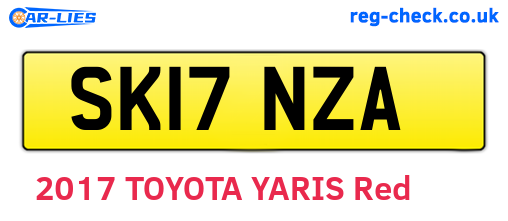 SK17NZA are the vehicle registration plates.
