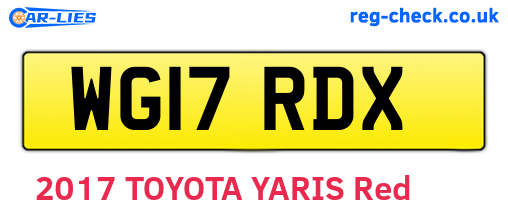 WG17RDX are the vehicle registration plates.