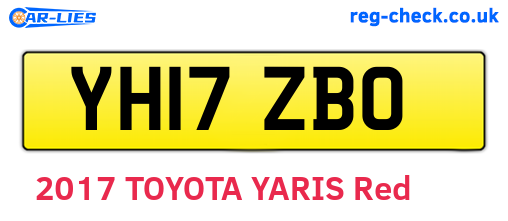 YH17ZBO are the vehicle registration plates.