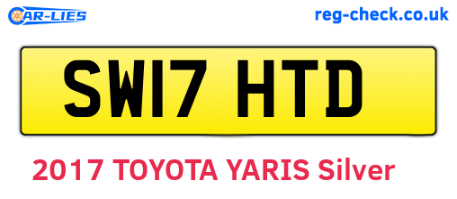 SW17HTD are the vehicle registration plates.