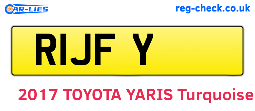 R1JFY are the vehicle registration plates.