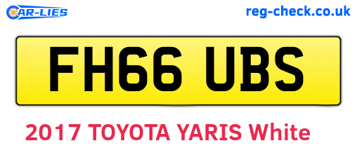 FH66UBS are the vehicle registration plates.