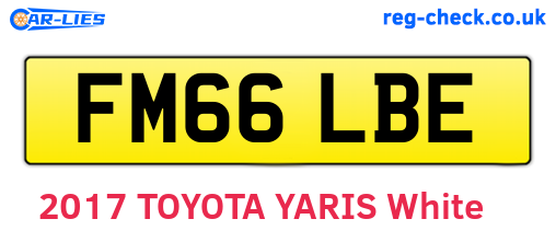 FM66LBE are the vehicle registration plates.