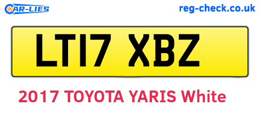 LT17XBZ are the vehicle registration plates.