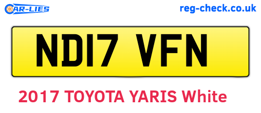ND17VFN are the vehicle registration plates.