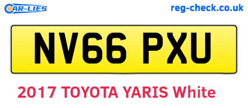 NV66PXU are the vehicle registration plates.
