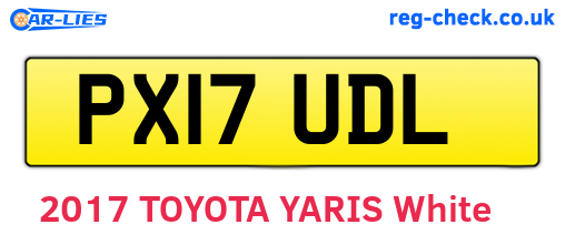 PX17UDL are the vehicle registration plates.