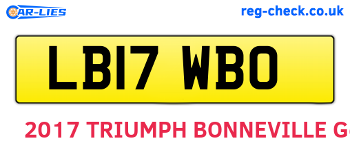 LB17WBO are the vehicle registration plates.