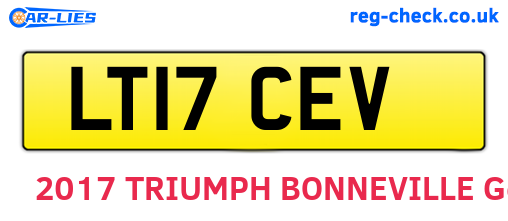 LT17CEV are the vehicle registration plates.