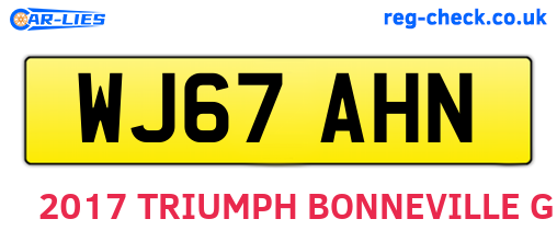 WJ67AHN are the vehicle registration plates.