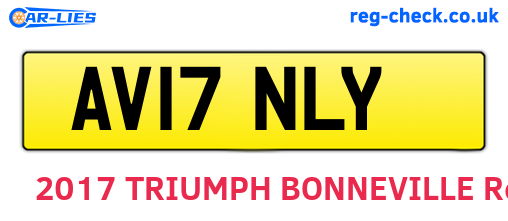 AV17NLY are the vehicle registration plates.
