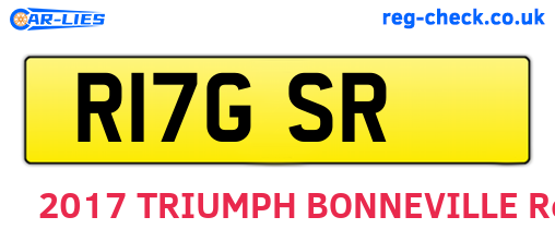 R17GSR are the vehicle registration plates.
