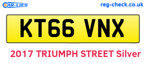 KT66VNX are the vehicle registration plates.