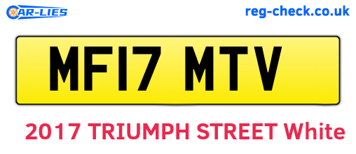 MF17MTV are the vehicle registration plates.
