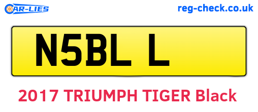 N5BLL are the vehicle registration plates.