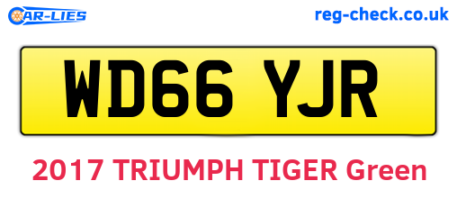 WD66YJR are the vehicle registration plates.