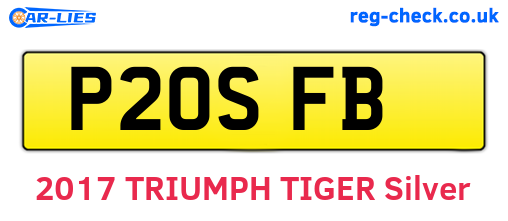 P20SFB are the vehicle registration plates.