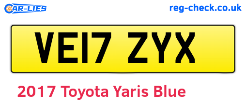Blue 2017 Toyota Yaris (VE17ZYX)