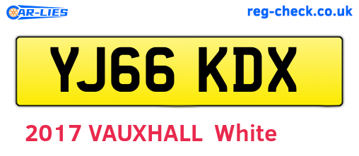 YJ66KDX are the vehicle registration plates.