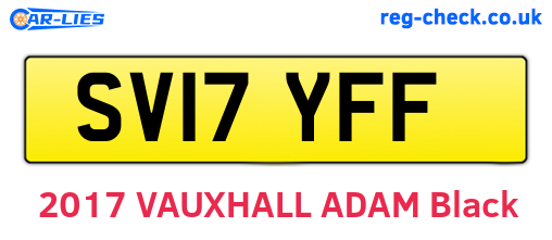 SV17YFF are the vehicle registration plates.