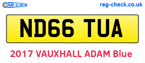 ND66TUA are the vehicle registration plates.