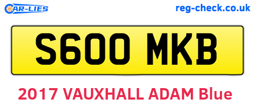 S600MKB are the vehicle registration plates.