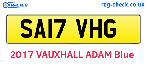 SA17VHG are the vehicle registration plates.