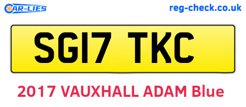 SG17TKC are the vehicle registration plates.