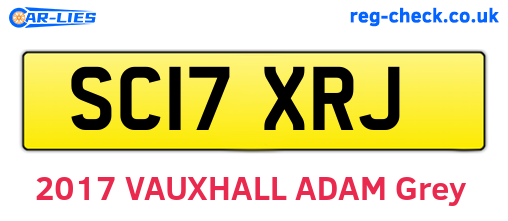 SC17XRJ are the vehicle registration plates.