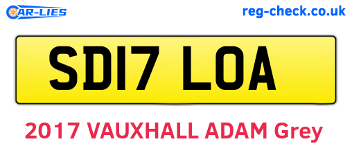 SD17LOA are the vehicle registration plates.