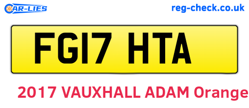 FG17HTA are the vehicle registration plates.