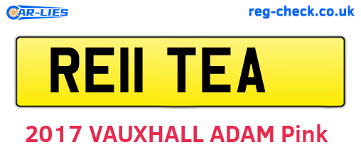 RE11TEA are the vehicle registration plates.