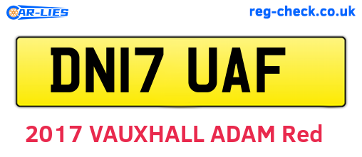 DN17UAF are the vehicle registration plates.