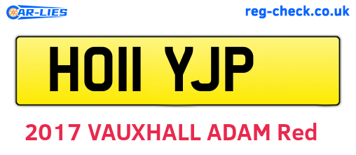 HO11YJP are the vehicle registration plates.