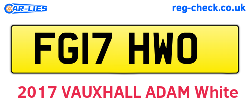 FG17HWO are the vehicle registration plates.