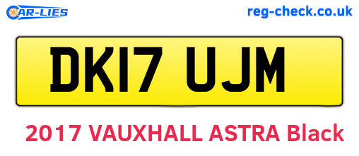 DK17UJM are the vehicle registration plates.