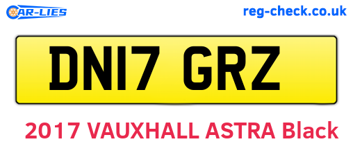 DN17GRZ are the vehicle registration plates.