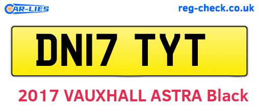 DN17TYT are the vehicle registration plates.