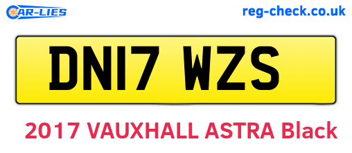 DN17WZS are the vehicle registration plates.
