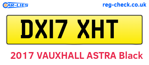 DX17XHT are the vehicle registration plates.