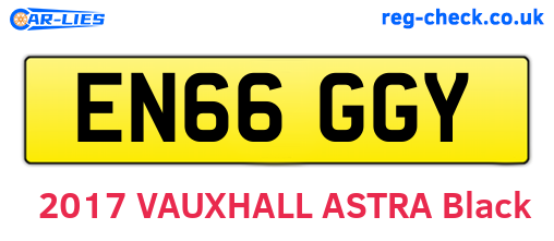 EN66GGY are the vehicle registration plates.