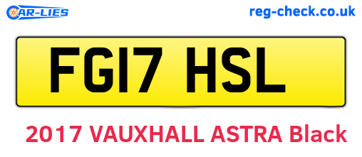 FG17HSL are the vehicle registration plates.