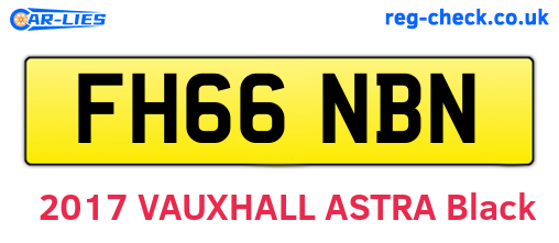 FH66NBN are the vehicle registration plates.